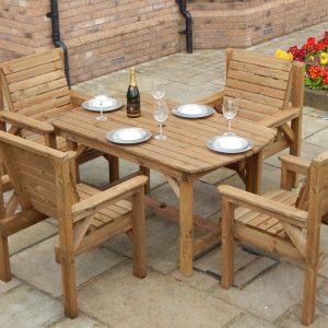 4ft6 Table Set Including 4 Chairs