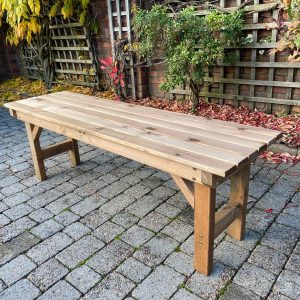 Large Wooden Form Garden Bench